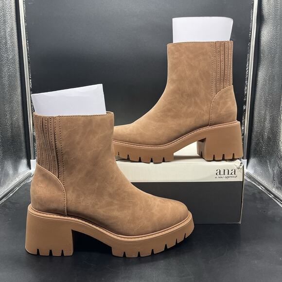 A.n.a. womens Marie Cognac bootie size 8.5 M NEW - Picture 1 of 8
